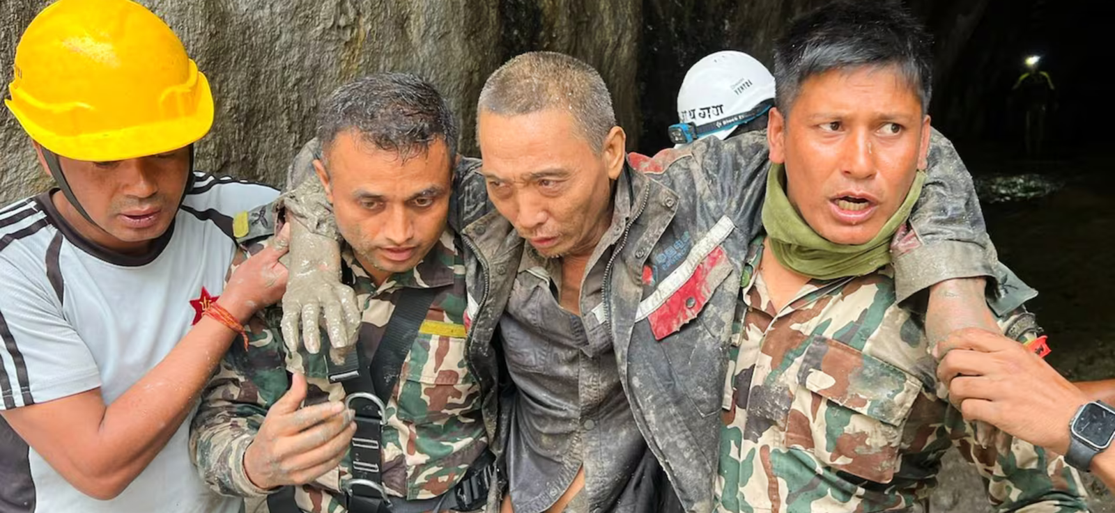 Ten days after the deadly flash flood, a Chinese man was pulled alive from a tunnel in Nepal